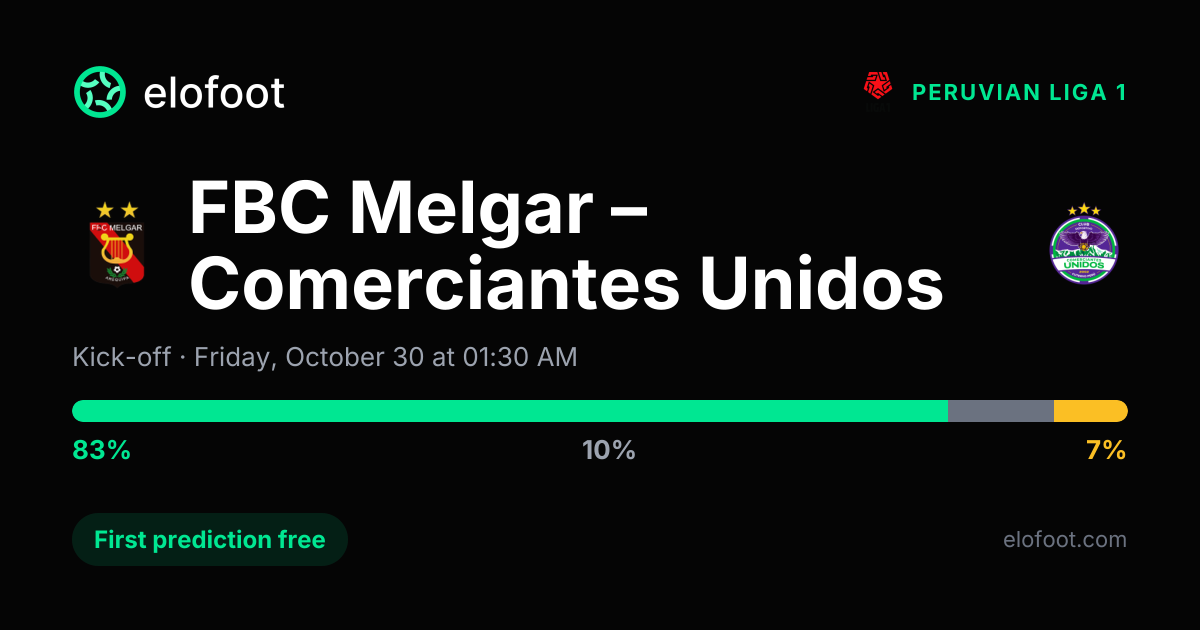 FBC Melgar vs Comerciantes Unidos prediction